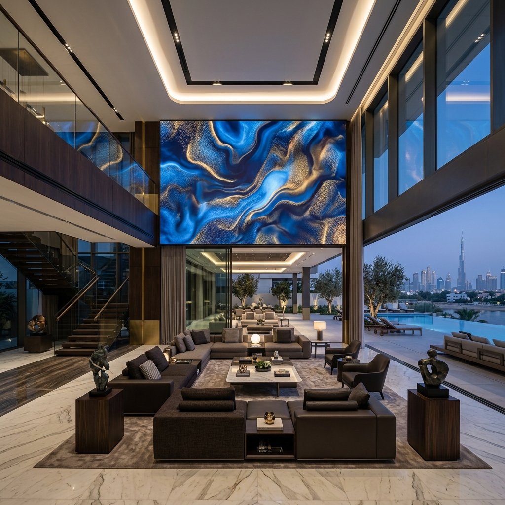Feature wall in a luxury residence